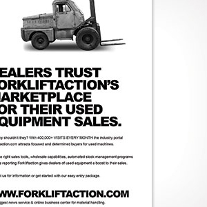 Forklift Action print ad